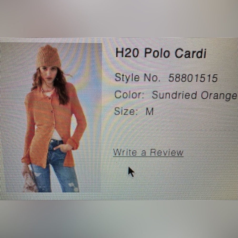 Free people H2O polo cardigan sundried orange M